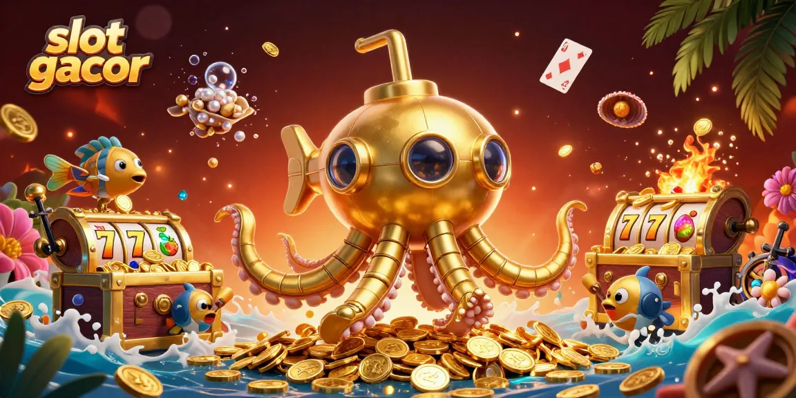 Experience the thrill of slot gacor with vibrant cartoon elements depicting winning moments and gold.